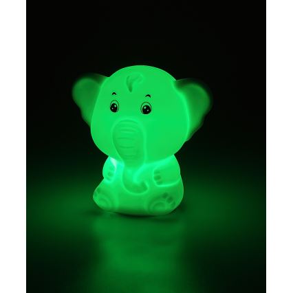 Rabalux - RGB-LED-Touch-Nachtlicht LED/0,05W/1xCR2032 Elefant