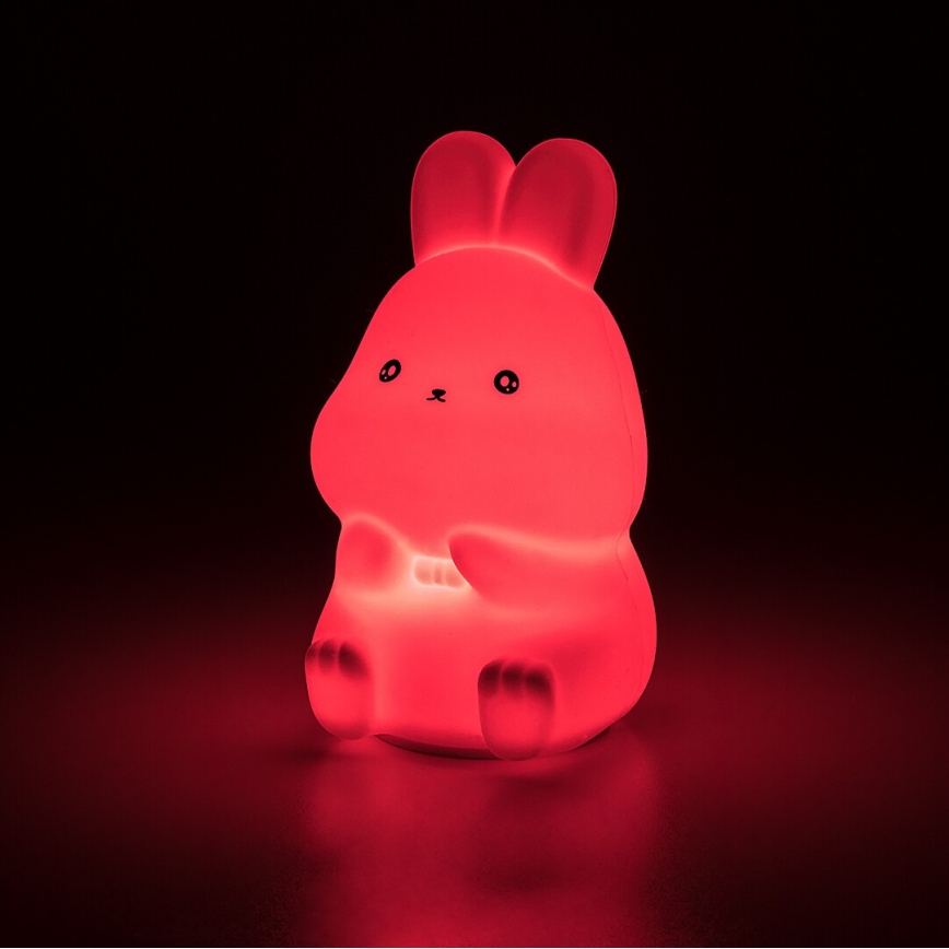 Rabalux - RGB-LED Touch-Nachtlicht LED/0,05W/1xCR2032 Kaninchen