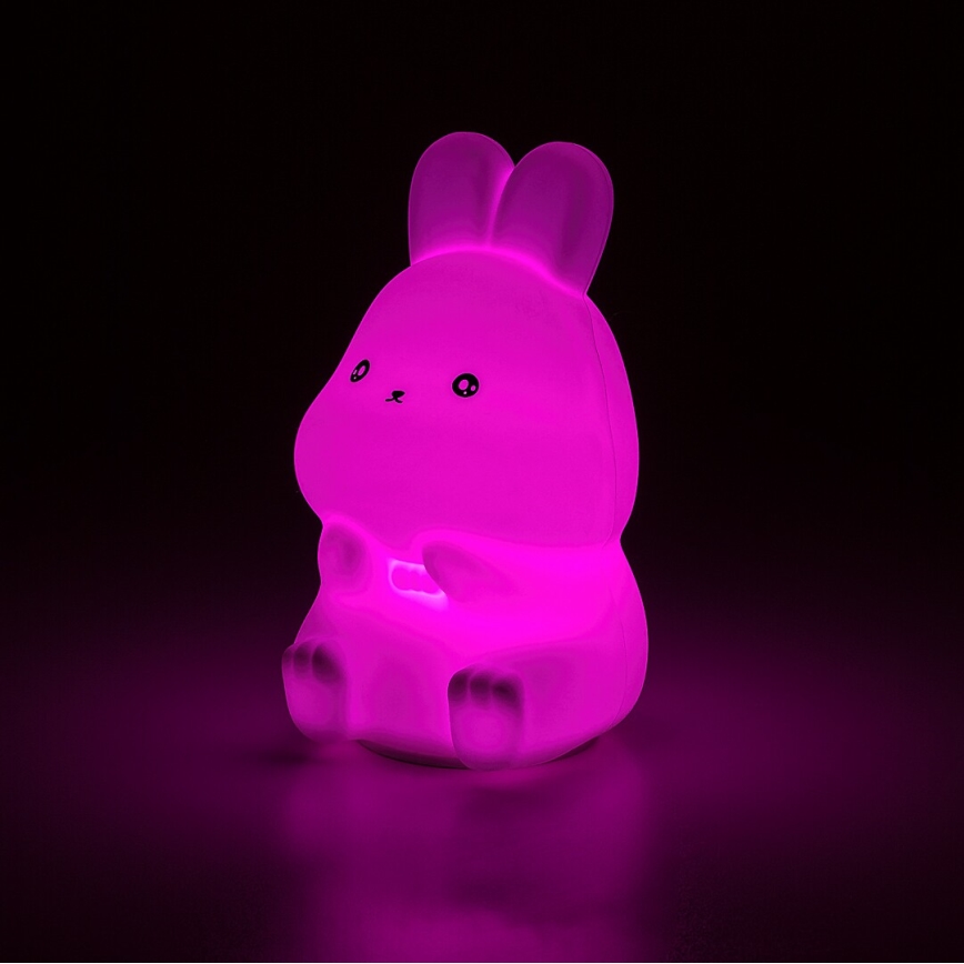 Rabalux - RGB-LED Touch-Nachtlicht LED/0,05W/1xCR2032 Kaninchen