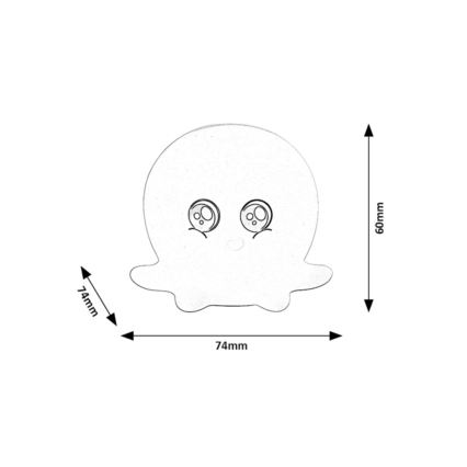 Rabalux - LED RGB Touch-Nachtlicht LED/0,05W/1xCR2032 Oktopus