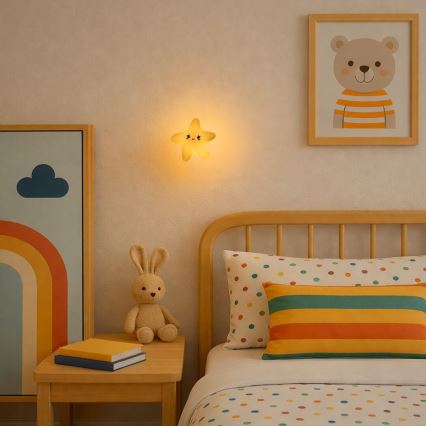 Rabalux - Dimmbares, wiederaufladbares Touch-LED-Nachtlicht für Kinder, LED/2,7W/5V, 200 mAh, Stern