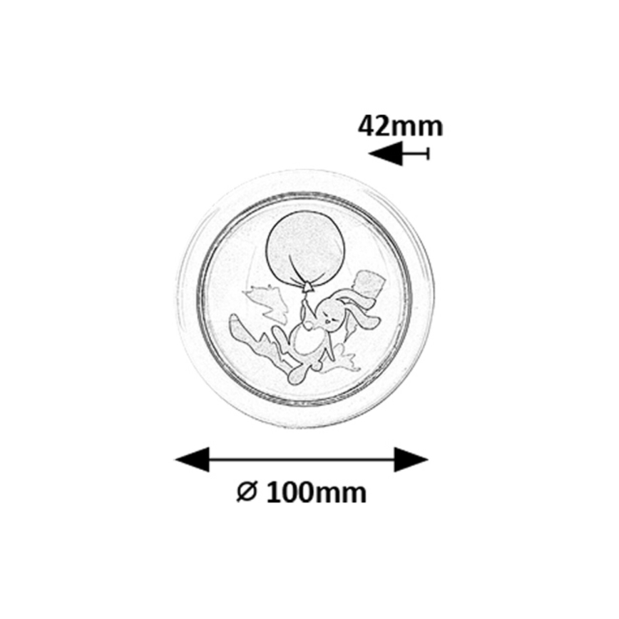 Rabalux - LED-Nachtleuchte für Kinder LED/0,3W/2xAA 6000K