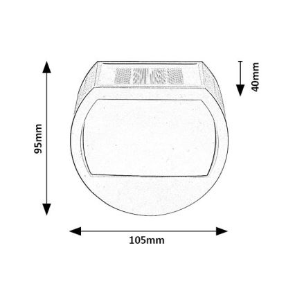 Rabalux – LED-Solarleuchte mit Sensor LED/0,5W/1,2V IP44