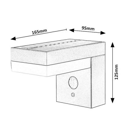 Rabalux – LED-Solarleuchte mit Sensor LED/6W/3,7V IP44