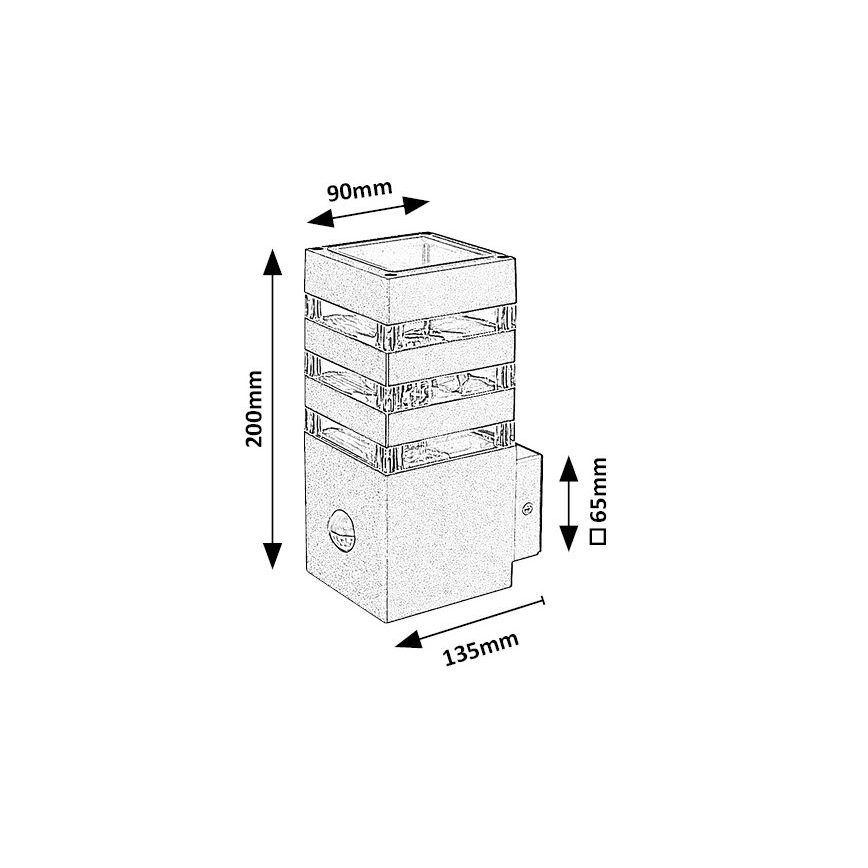 Rabalux – Outdoor-Wandleuchte mit Sensor 1xE27/12W/230V IP44