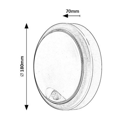 Rabalux – LED-Outdoor-Wandleuchte mit Sensor LED/15W/230V IP54