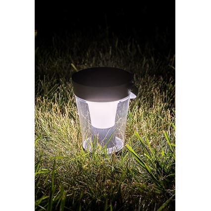 Rabalux - LED RGB dimmbares Solarleuchte LED/3W/3,7V IP54 Anthrazit 2000 mAh