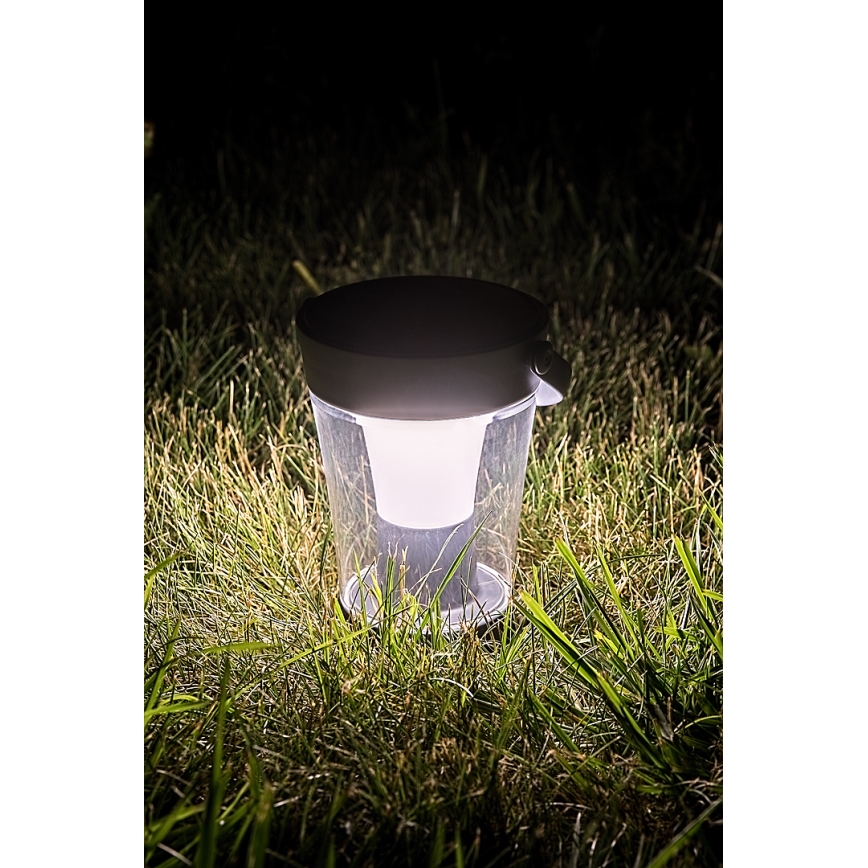 Rabalux - LED RGB dimmbares Solarleuchte LED/3W/3,7V IP54 Anthrazit 2000 mAh