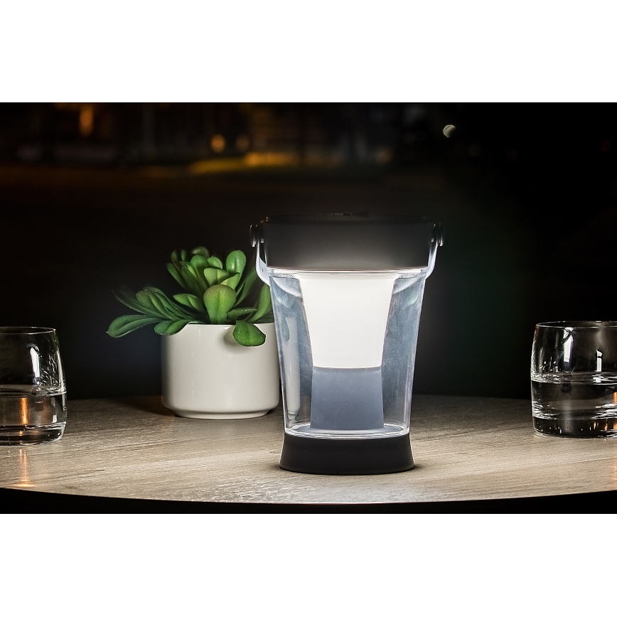 Rabalux - LED RGB dimmbares Solarleuchte LED/3W/3,7V IP54 Anthrazit 2000 mAh