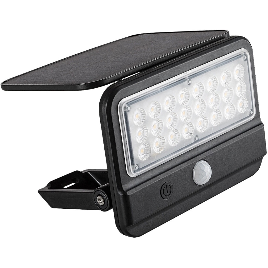 Rabalux - LED-Solarwandleuchte mit Sensor LED/7W/3,7V IP54 schwarz 3000 mAh