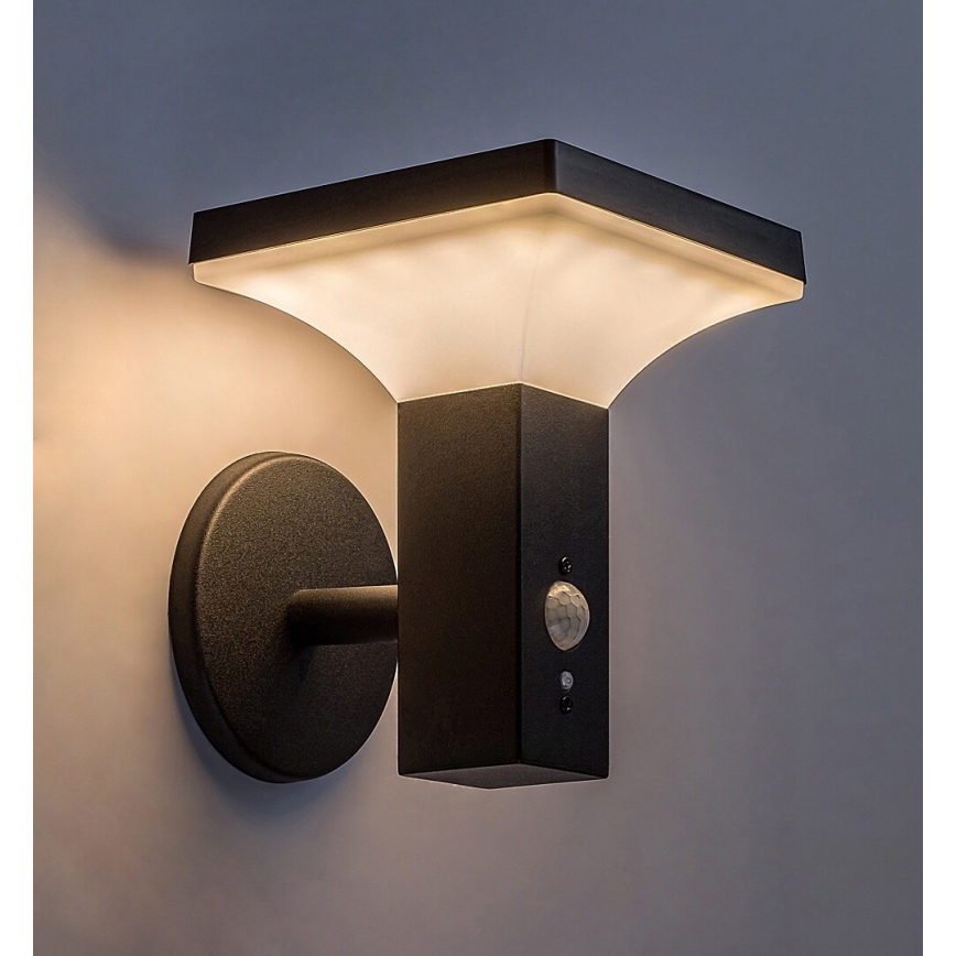 Rabalux - LED-Solarwandleuchte mit Sensor LED/4W/230V IP44 schwarz