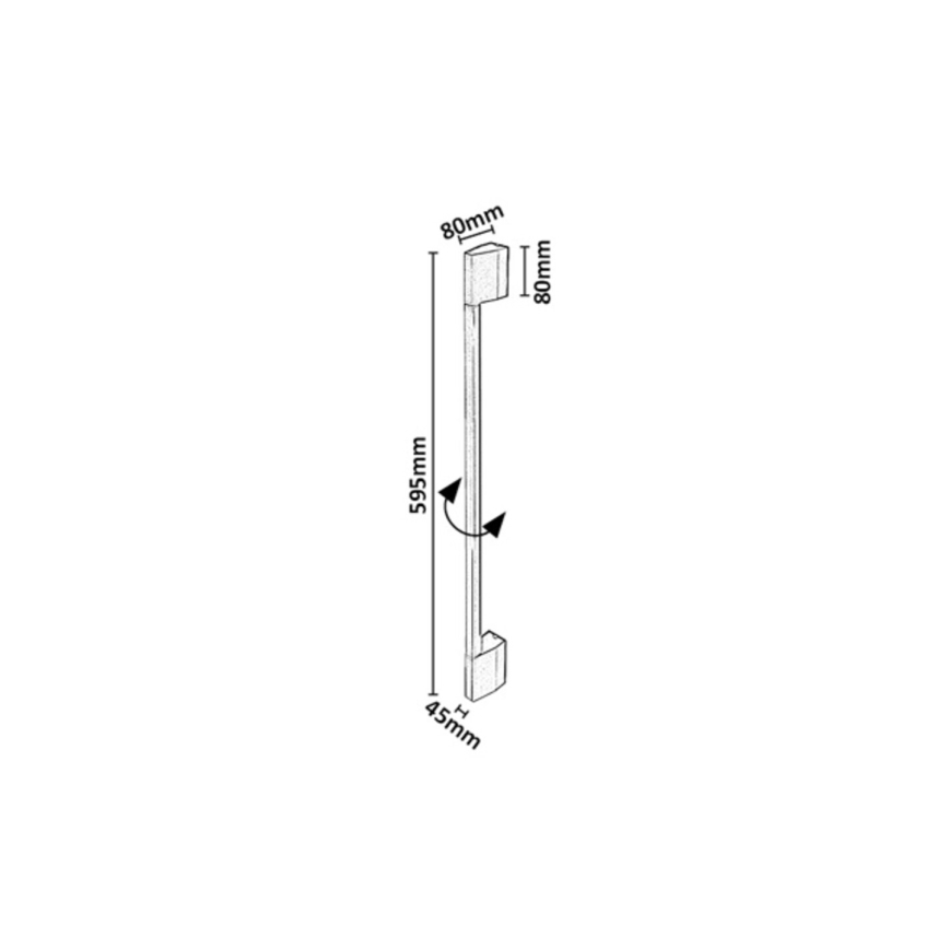 Rabalux - LED Außen-Wandleuchte LED/8W/230V IP54 59,5 cm schwarz