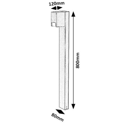 Rabalux - Außenleuchte 1xGU10/7W/230V IP44 schwarz