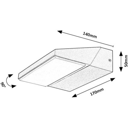 Rabalux - LED-Wandleuchte für Außenbereiche LED/13W/230V IP65 schwarz