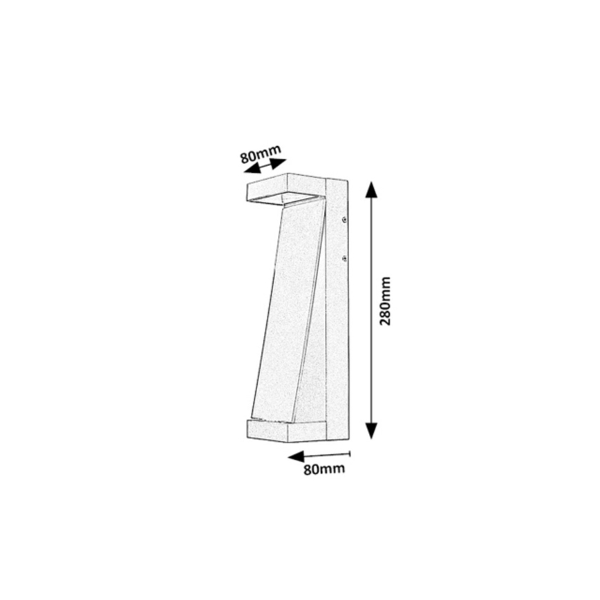 Rabalux - LED Außenwandleuchte LED/13W/230V IP65 Anthrazit