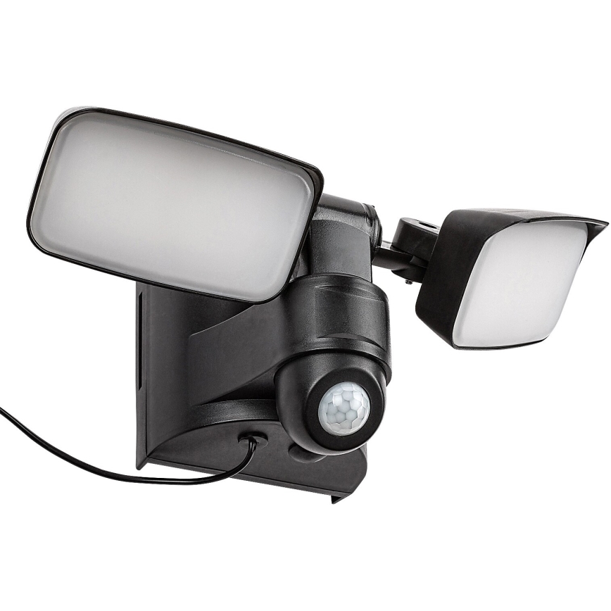 Rabalux - Flexible LED-Solar-Wandleuchte mit Sensor und externem Panel 2xLED/5W/3,7V IP54 schwarz