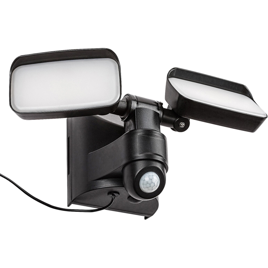 Rabalux - Flexible LED-Solar-Wandleuchte mit Sensor und externem Panel 2xLED/5W/3,7V IP54 schwarz