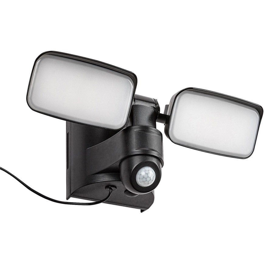 Rabalux - Flexible LED-Solar-Wandleuchte mit Sensor und externem Panel 2xLED/5W/3,7V IP54 schwarz