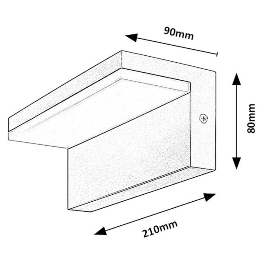 Rabalux - LED-Wandleuchte für Außenbereiche LED/10W/230V IP54 schwarz