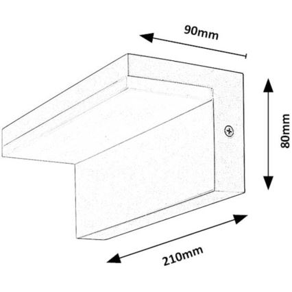 Rabalux - LED-Wandleuchte für Außenbereiche LED/10W/230V IP54 weiß