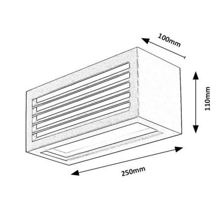 Rabalux - LED-Wandleuchte für Außenbereiche LED/10W/230V IP54 schwarz