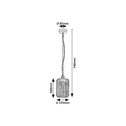 Rabalux - Outdoor-Hängeleuchte 1xE27/40W/230V IP44