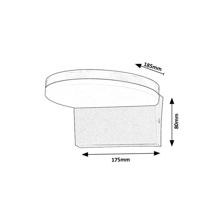 Rabalux - LED-Outdoor-Wandleuchte LED/9W/230V 2700/4000/6500K IP54 schwarz