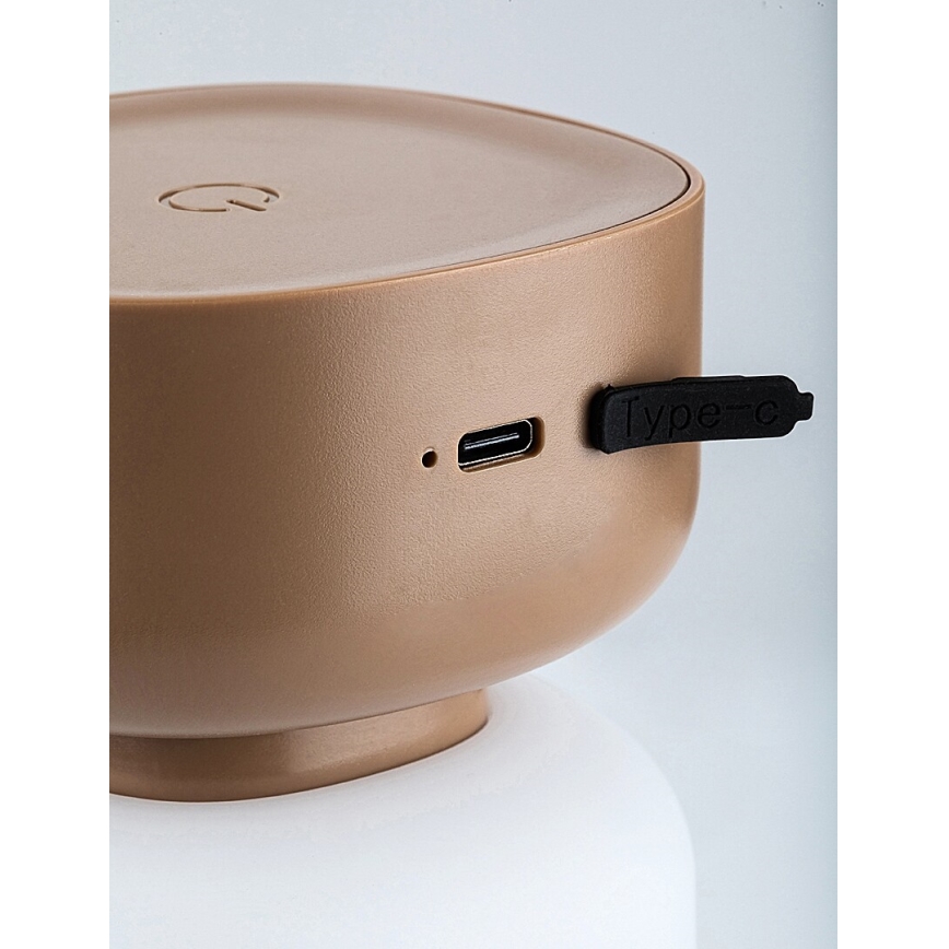 Rabalux - Aufladbare LED-Outdoor-Tischleuchte mit Dimm- und Touch-Funktion LED/3W/5V IP44 braun