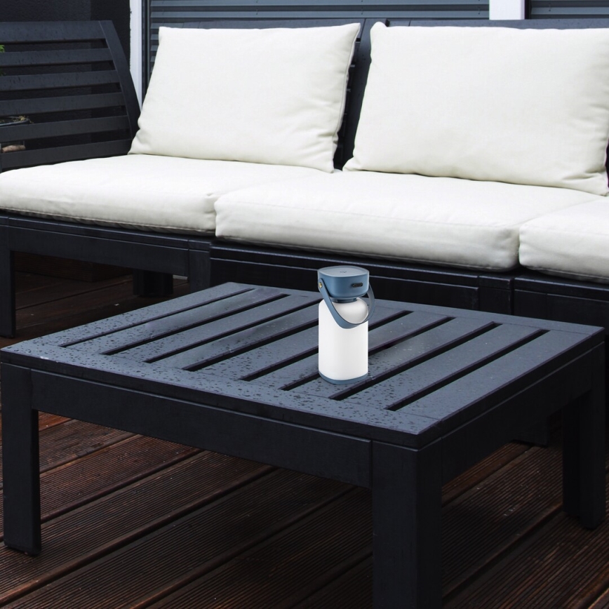 Rabalux - Aufladbare LED-Outdoor-Tischleuchte mit Dimm- und Touch-Funktion LED/3W/5V IP44 blau