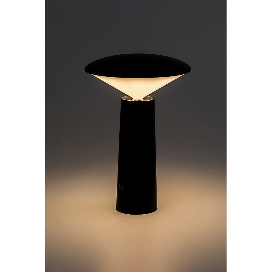 Rabalux - Dimm- und aufladbare LED-Tischleuchte mit Touch-Funktion POLPERRO LED/3W/3,7V 1200mAh schwarz