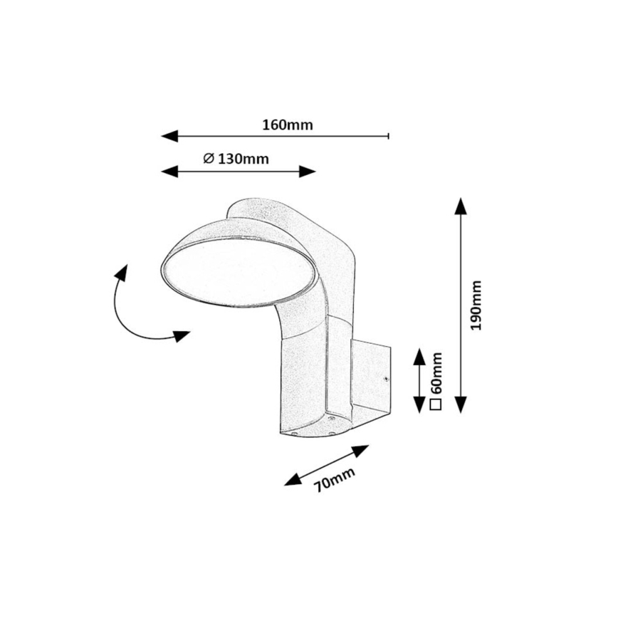 Rabalux - LED-Outdoor-Wandleuchte LED/12W/230V IP54