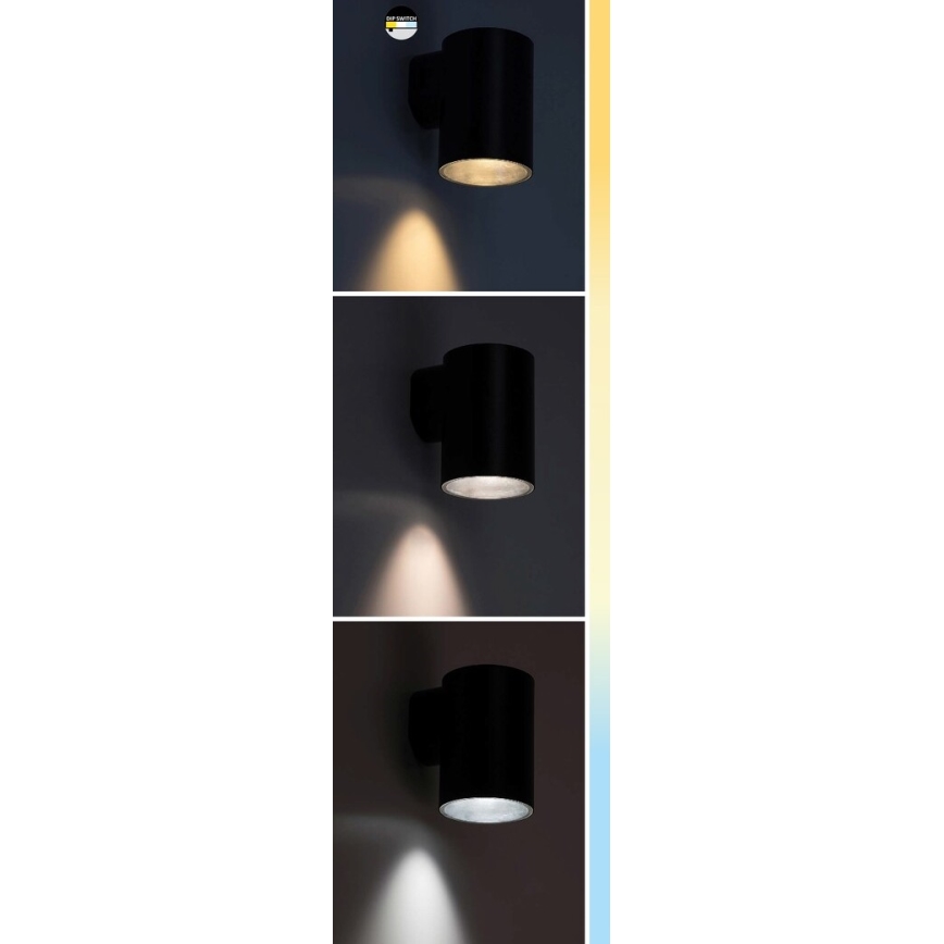 Rabalux - LED-Outdoor-Wandleuchte LED/9W/230V 2700/4000/6500K IP65 schwarz