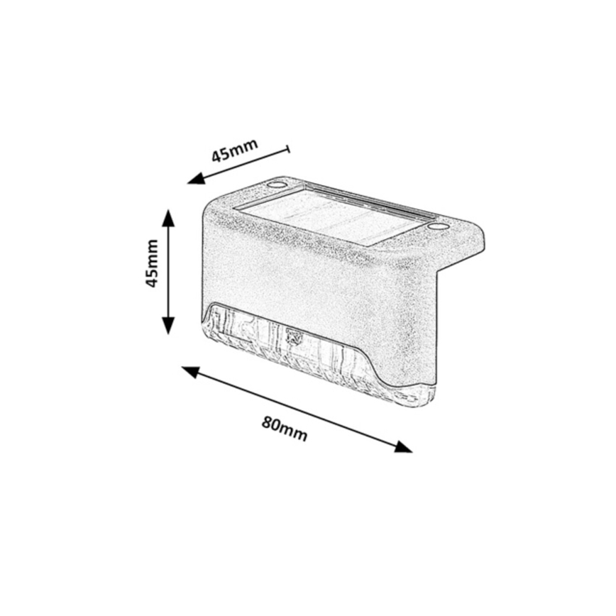 Rabalux - 4er-Set Solar-LED-Wandleuchte mit Dämmerungssensor LED/0,06W/1,2V 300 mAh IP44