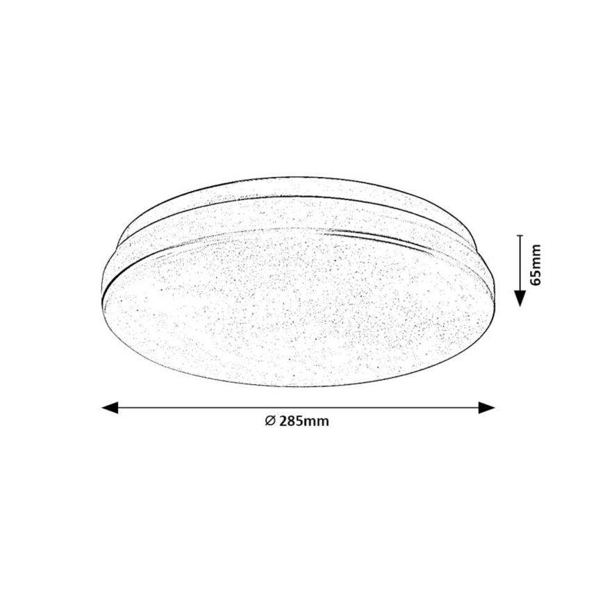 Rabalux - LED-Badezimmer-Deckenleuchte, 18 W, 230 V, 3000/4000/6000 K, IP44, Ø 28,5 cm
