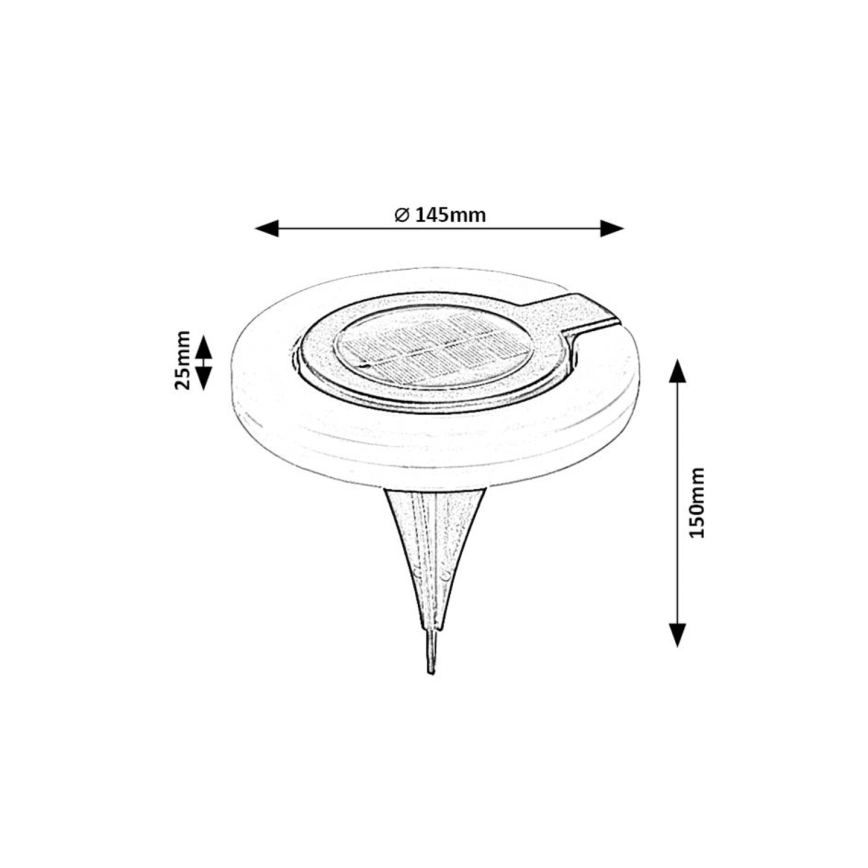 Rabalux - LED-Solarleuchte LED/0,05W/1,2V IP44