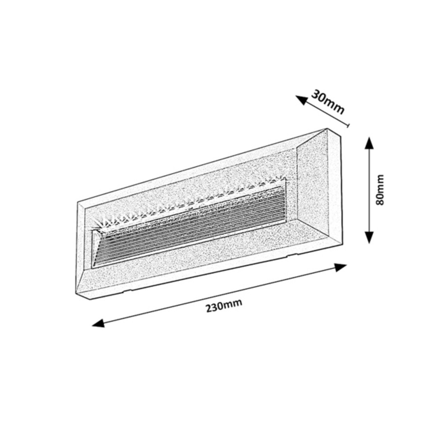 Rabalux - LED-Außenwandleuchte LED/6W/230V IP65 schwarz