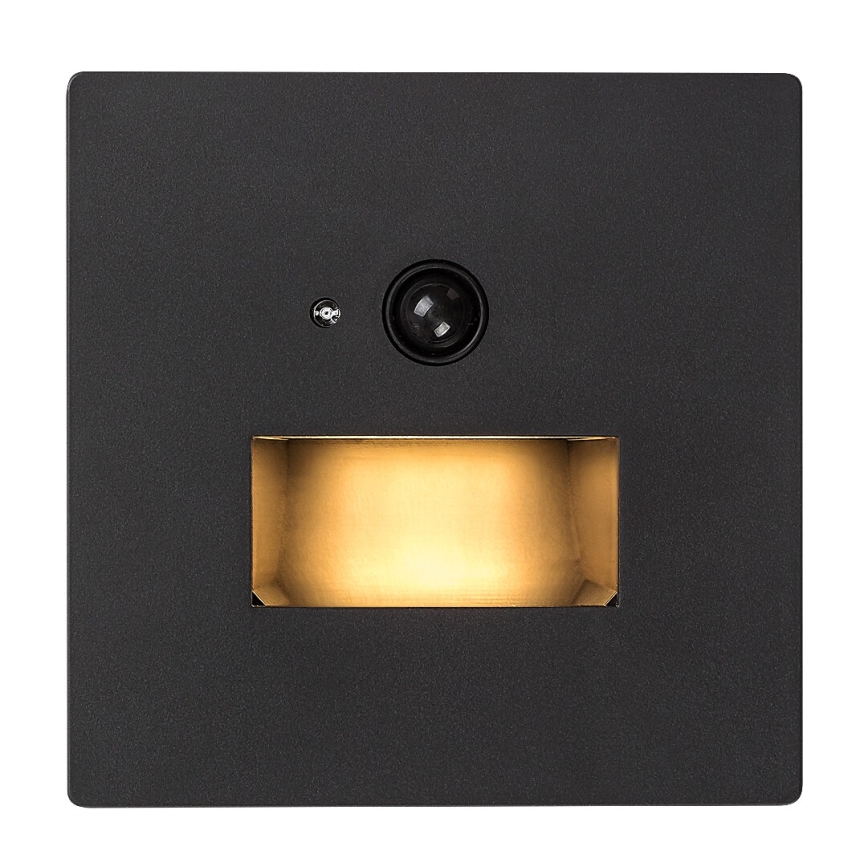 Rabalux - LED-Treppenleuchte mit Bewegungs- und Dämmerungssensor LED/1W/230V 3000/4500/6500K schwarz
