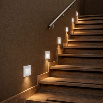 Rabalux - LED-Treppenleuchte mit Bewegungs- und Dämmerungssensor LED/1W/230V 3000/4500/6500K weiß