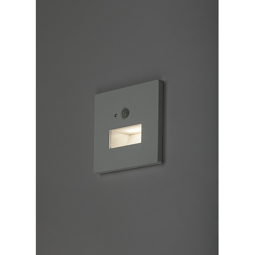 Rabalux - LED-Treppenleuchte mit Bewegungs- und Dämmerungssensor LED/1W/230V 3000/4500/6500K weiß