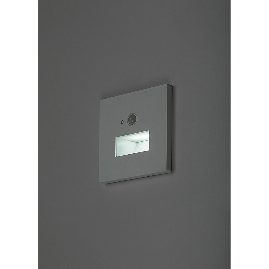 Rabalux - LED-Treppenleuchte mit Bewegungs- und Dämmerungssensor LED/1W/230V 3000/4500/6500K weiß