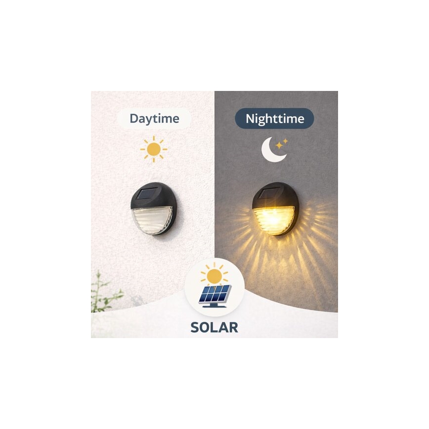 Rabalux - 2er-Set LED-Solar-Wandleuchte LED/0,06W/1,2V 300 mAh IP44