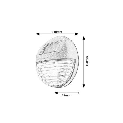 Rabalux - 2er-Set LED-Solar-Wandleuchte LED/0,06W/1,2V 300 mAh IP44
