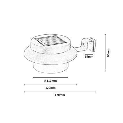 Rabalux -SET 2x LED-Solar-Wandleuchte LED/0,06W/1,2V 300 mAh IP44