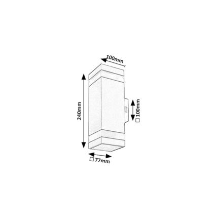 Rabalux - LED-Außenwandleuchte LED/16W/230V IP65 Anthrazit