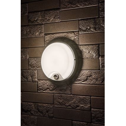 Rabalux - LED-Außenwandleuchte mit Sensor, LED/18W/230V, IP65, schwarz
