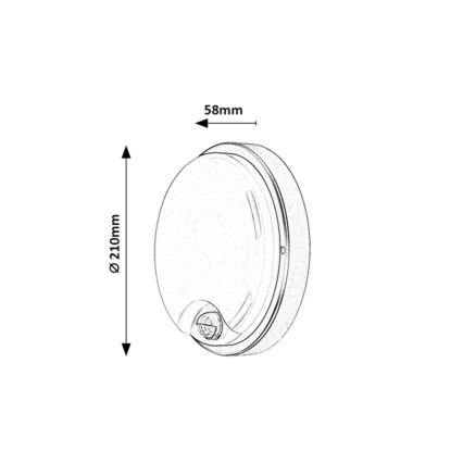 Rabalux - LED Außenwandleuchte mit Sensor LED/18W/230V IP65 weiß