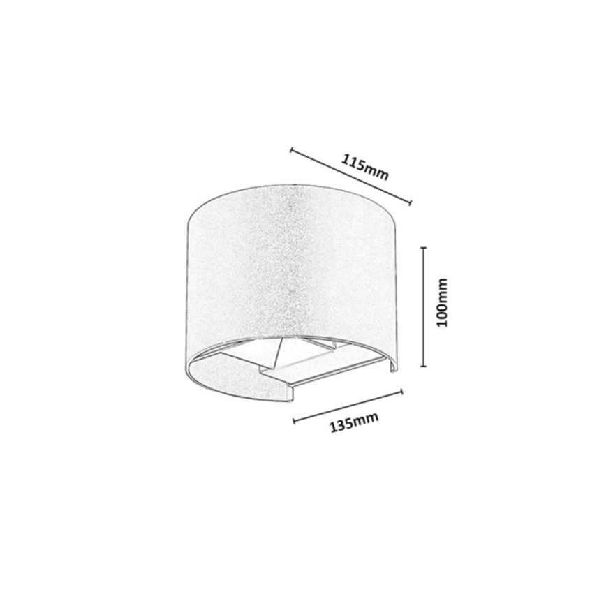Rabalux - LED Außenwandleuchte LED/5W/230V 2700/4000/6500K IP54 beige