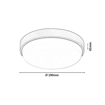 Rabalux - LED Außen-Deckenleuchte LED/14W/230V IP54 schwarz