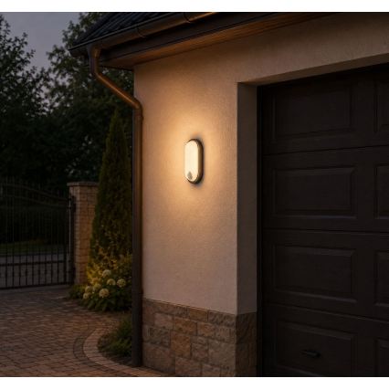 Rabalux - LED Außen-Deckenleuchte mit Sensor LED/15W/230V IP65 schwarz