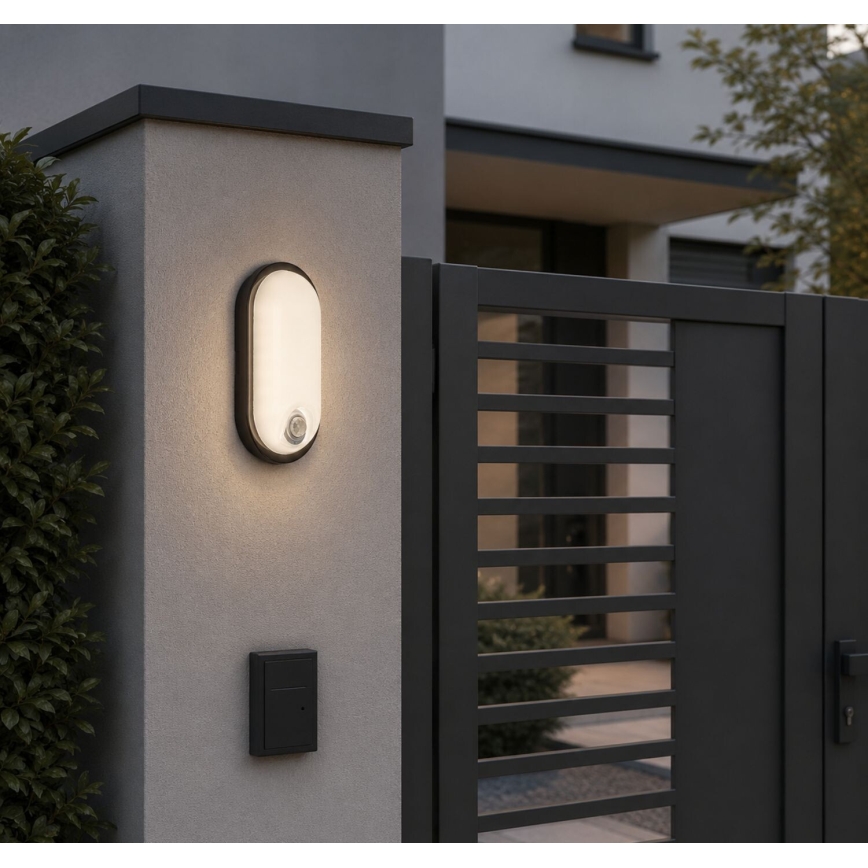 Rabalux - LED Außen-Deckenleuchte mit Sensor LED/15W/230V IP65 schwarz